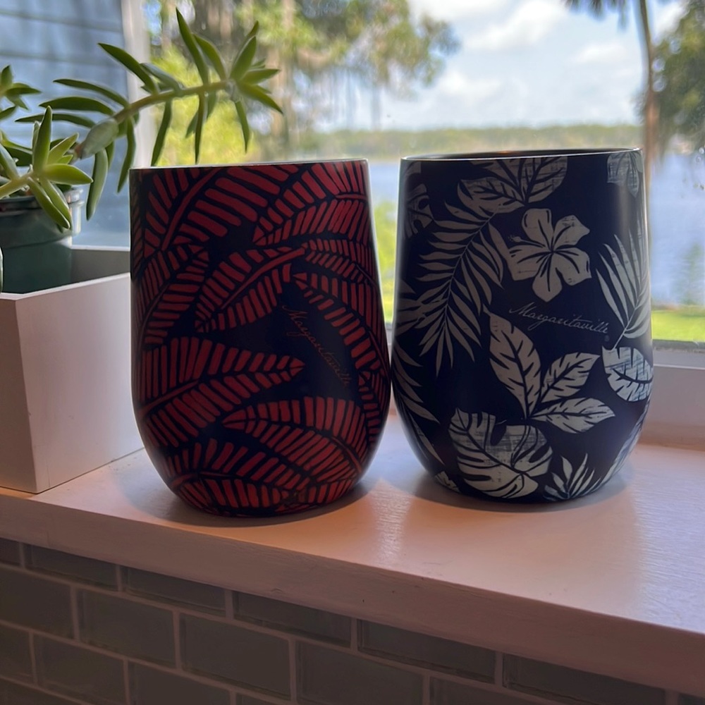 Margarita I'll e wine tumblers set of two NO LIDS